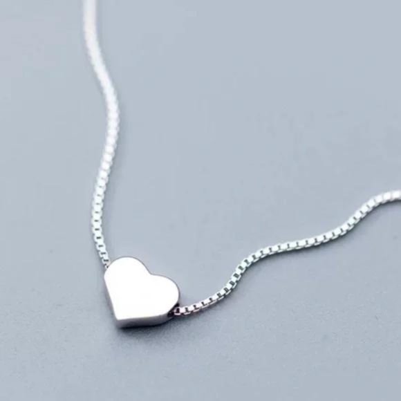 Jewelry - “18” NEW 925 STERLING SILVER HEART PENDANT NECKLACE